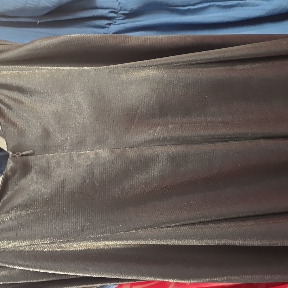 Metallic Slate Prom Dress - Picture 3 of 5